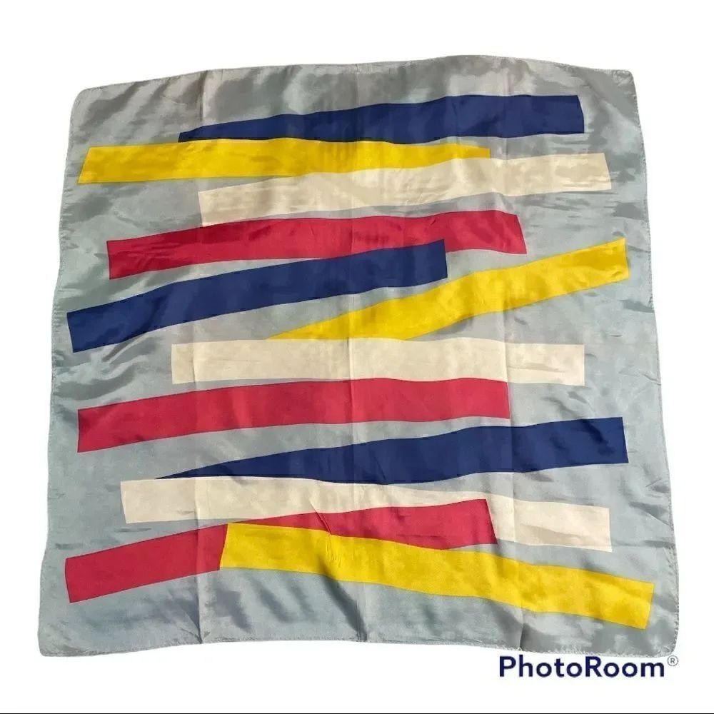 Vintage Abstract Silky Square Scarf